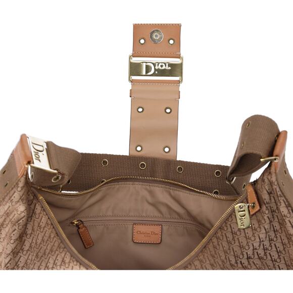 Christian Dior Trotteur Monogram Street Chic Hobo Beige - Picture 7 of 9
